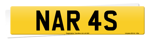 Registration number NAR 4S